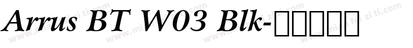 Arrus BT W03 Blk字体转换